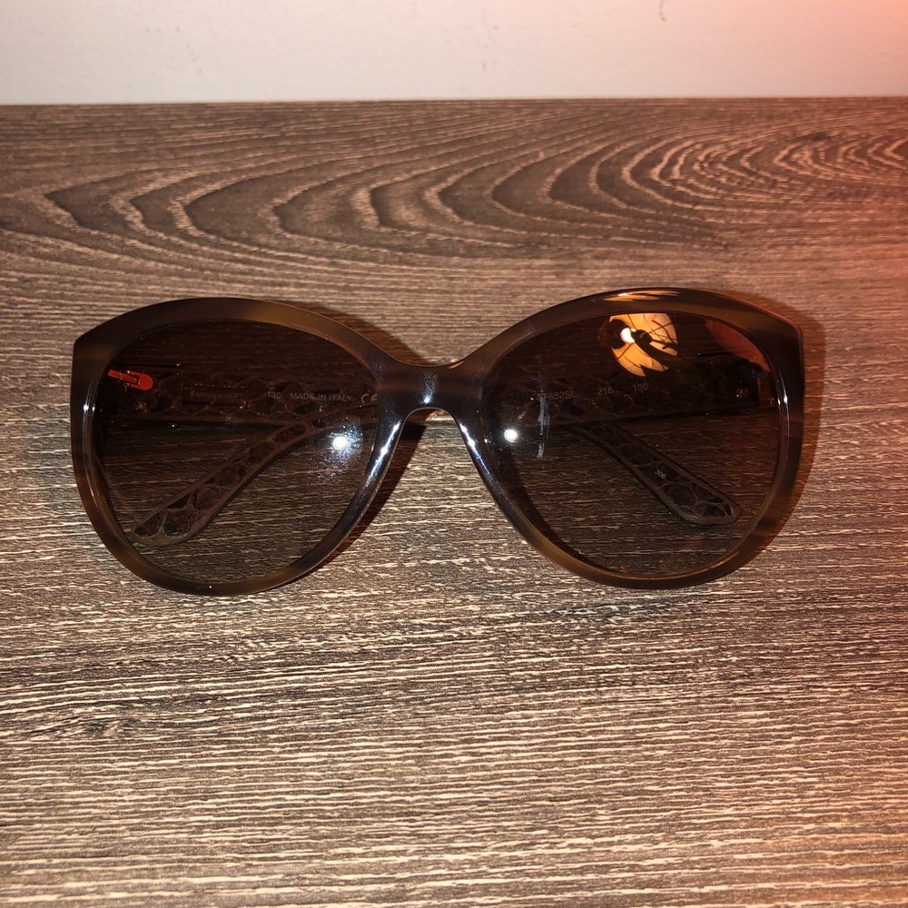 Salvatore Ferragamo Brown TortoiseShell Sunglasses